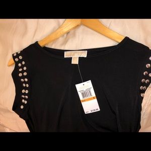 Michael Kors Studded Asymmetrical Hem Dress small